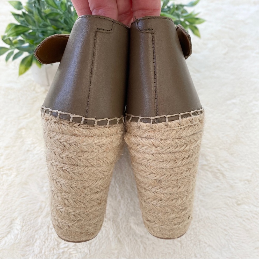 Marc Fisher Alida brown green espadrille wedge 10 - Picture 5 of 12
